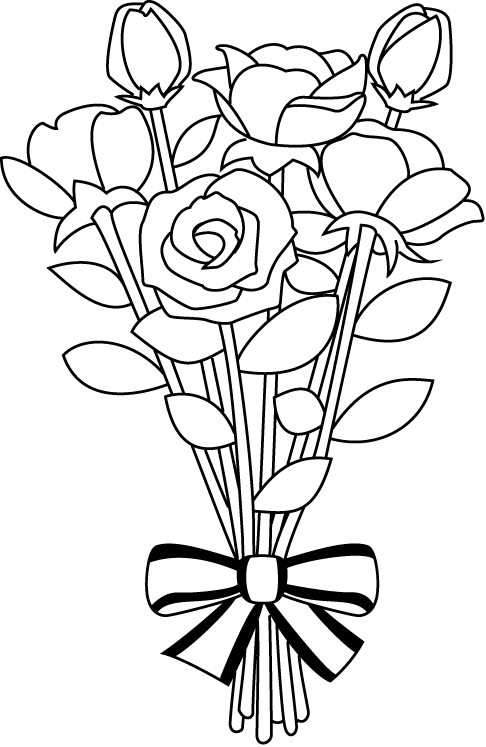 Bouquet Of Flowers Drawing | Clipart Panda - Free Clipart Images