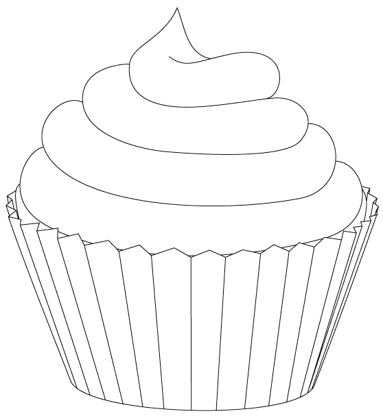 Cupcake Line Drawing Cliparts.co