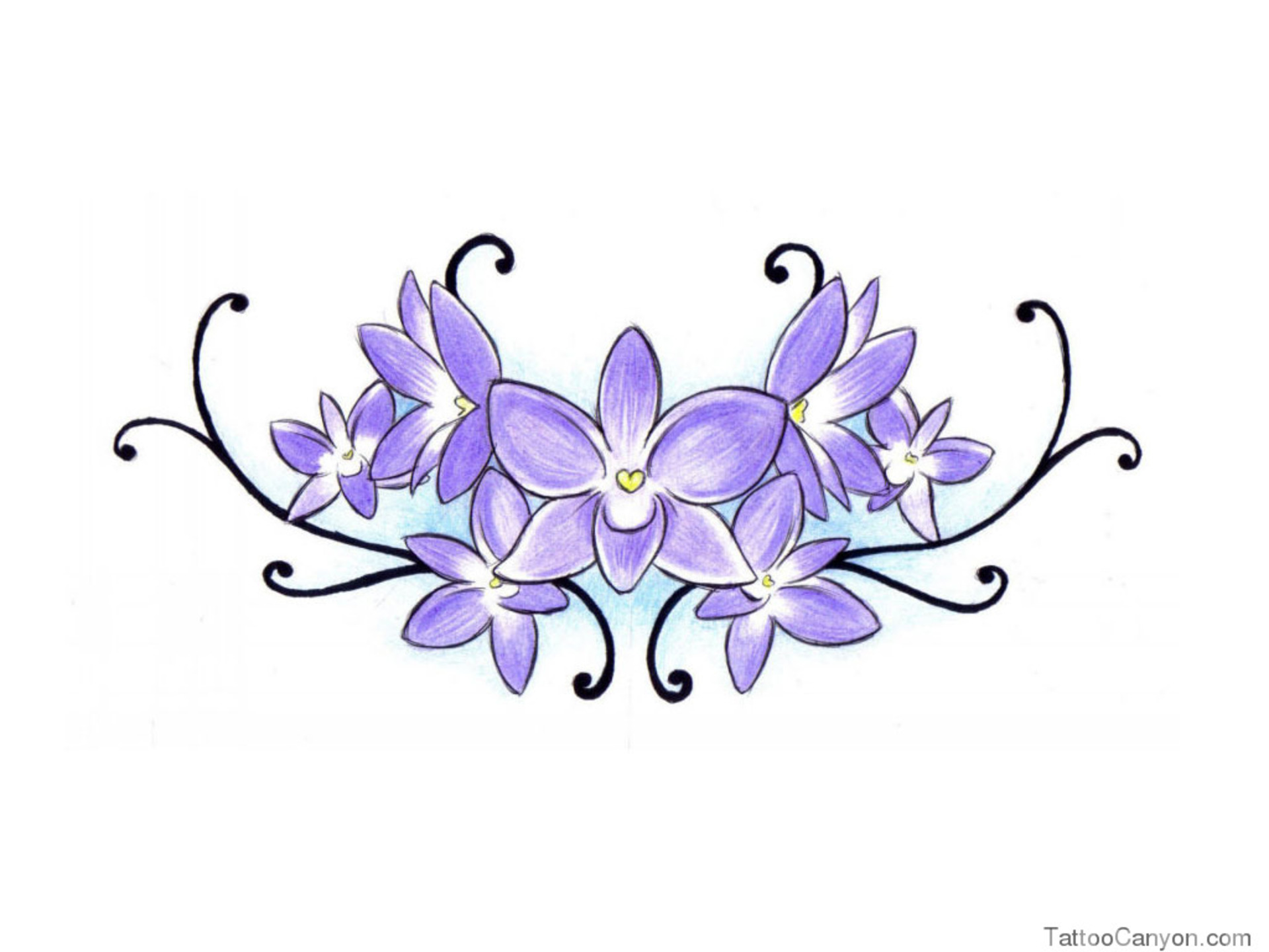 African Violet Tattoo - Cliparts.co