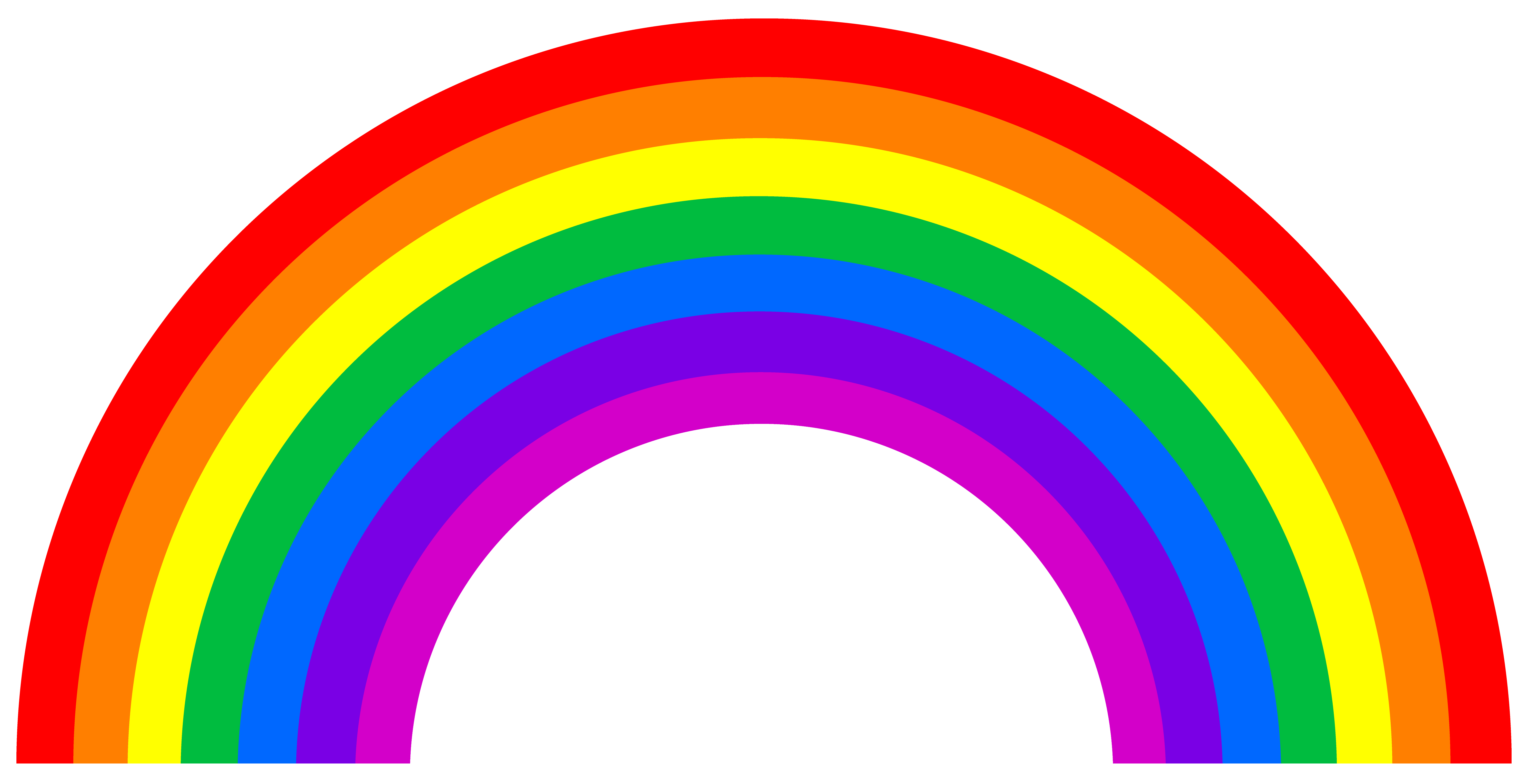 Pix For > Cartoon Half Rainbow