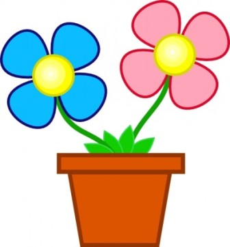 Download Flowers In A Vase Clip Art Vector Free | Flowers, Grass ...