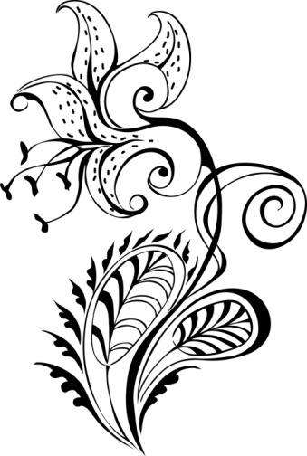 Black White Flower Tattoo - ClipArt Best