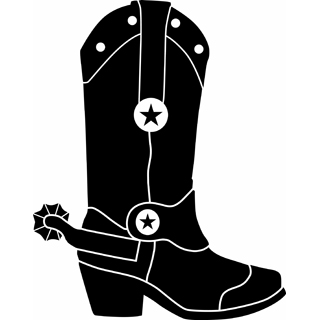 Pix For > Black Cowboy Boots Clipart