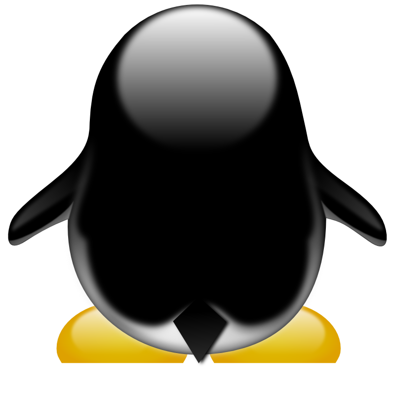 Clipart - Back of Tux