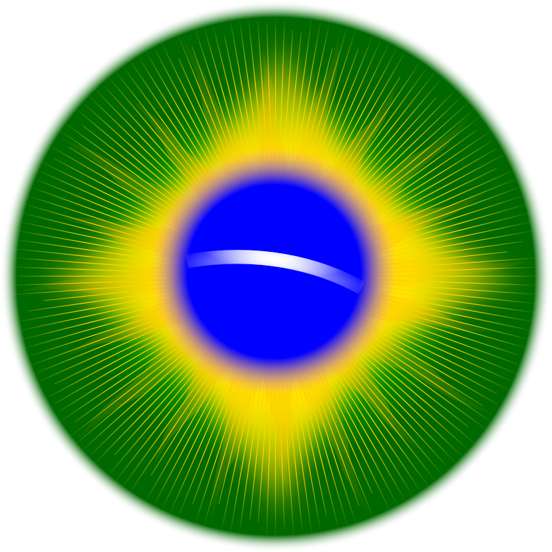 Clipart - Rounded Brazil flag