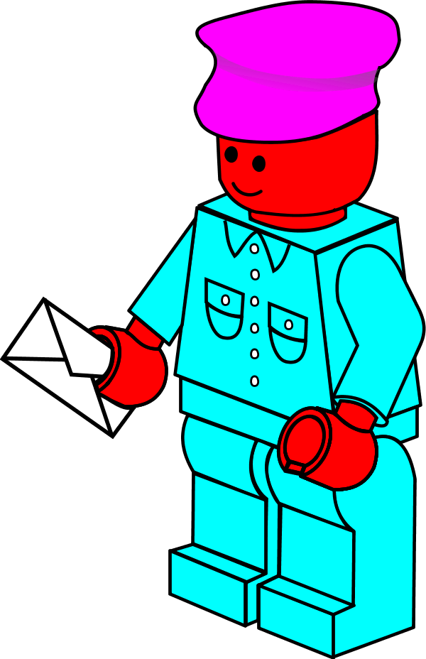 LEGO town postman - vector Clip Art