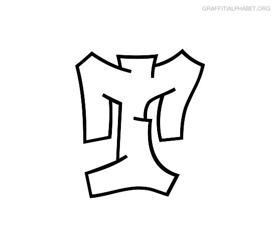 Graffiti Alphabet T Graffiti Letter T Printables | Graffiti ...