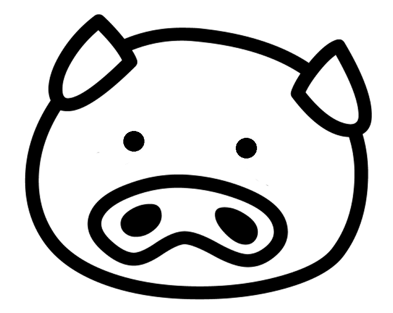 Pig Head Outline Clip Art - ClipArt Best