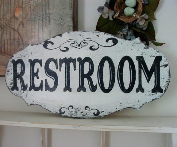 Popular items for bathroom signs on Etsy