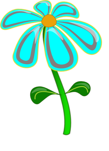 Flower Blue Cartoon Clip Art at Clker.com - vector clip art online ...