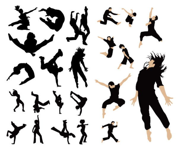 Dancing people vector material Download Free Vector,PSD,FLASH,JPG ...