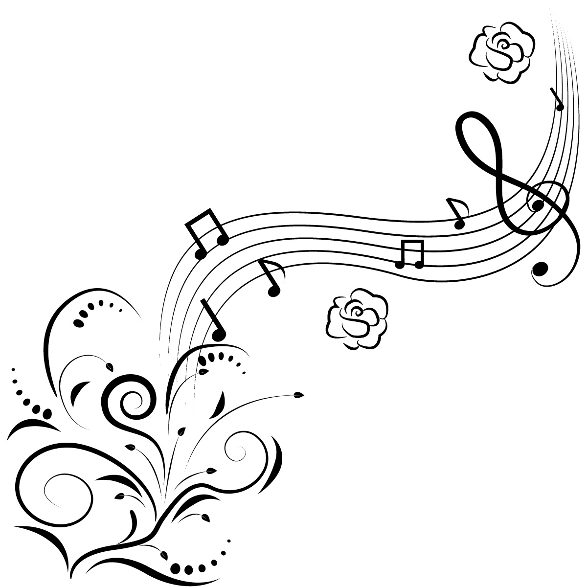 Music Notes Coloring Pages - Drawing Kids