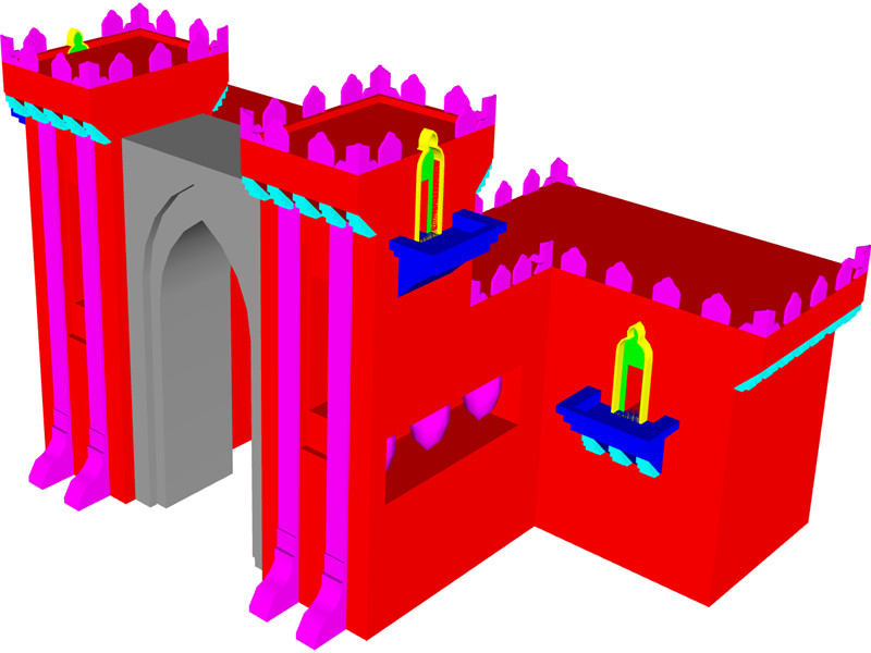 Castle Gate Front Free 3D Model Download | 3D CAD Browser