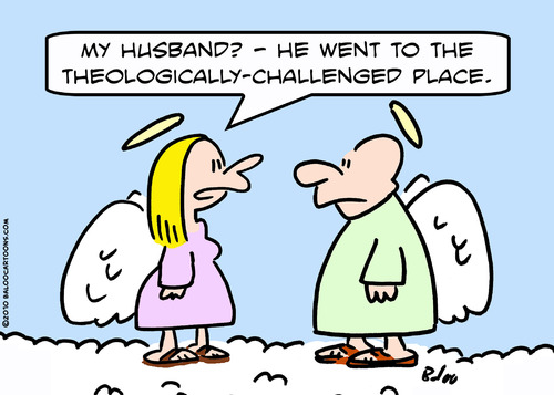angels theologically challenged By rmay | Religion Cartoon | TOONPOOL