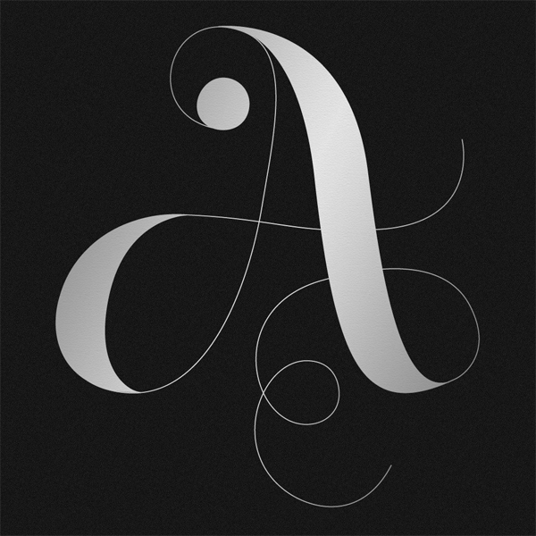 One custom letter a day on Typography Served