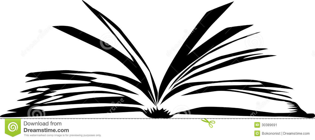 open book clipart black and white - photo #15