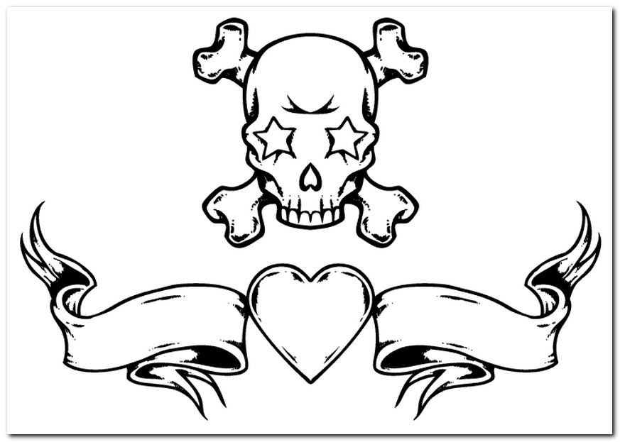 Banner Tattoos : Skull Heart Tattoo – Tattoo Design ideas