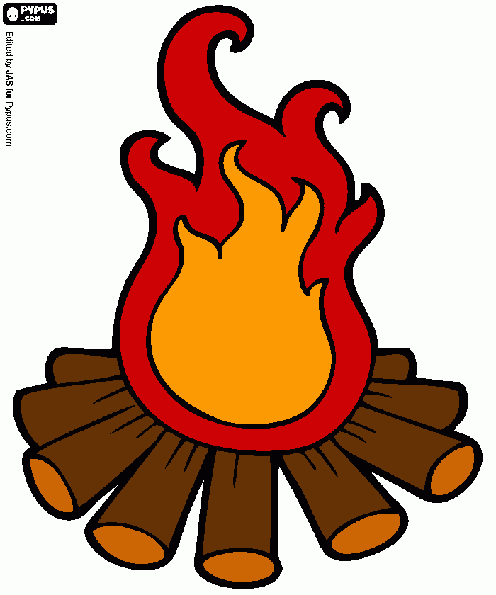 Campfire Coloring Pages Printable