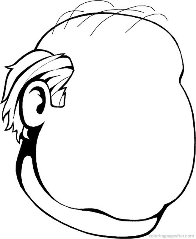 Chipmunk Face Coloring Page