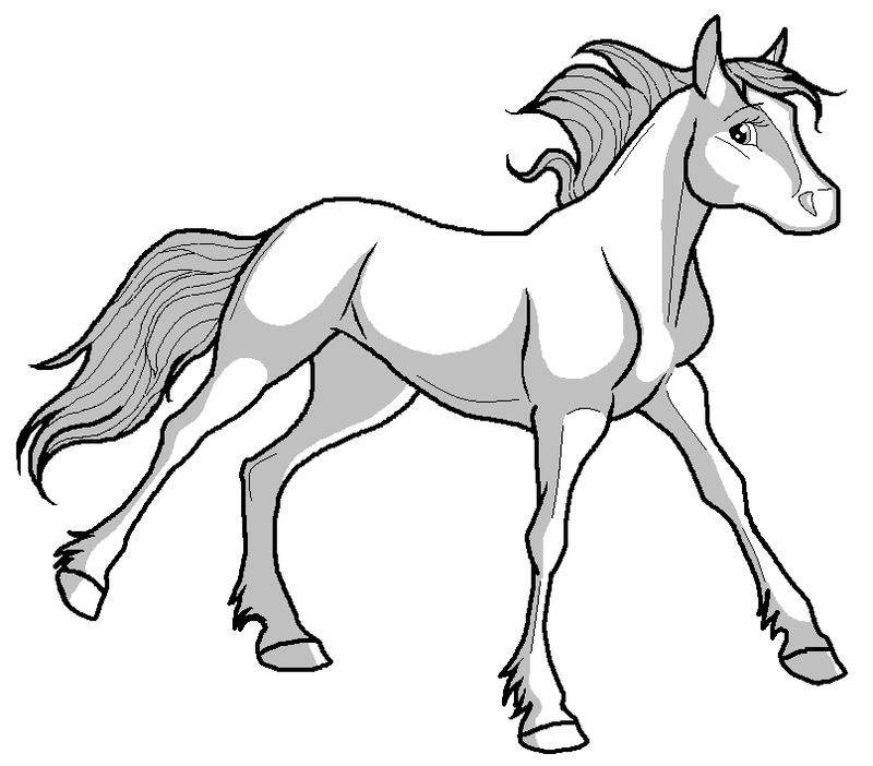 deviantART: More Like MS Paint Horse lineart by HarmaaTabby