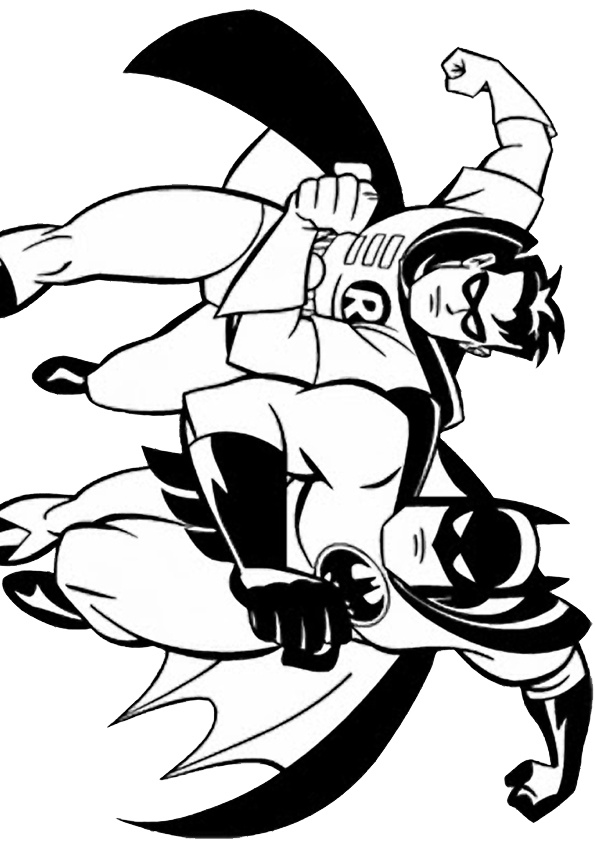 coloring pages batman robin - photo #6