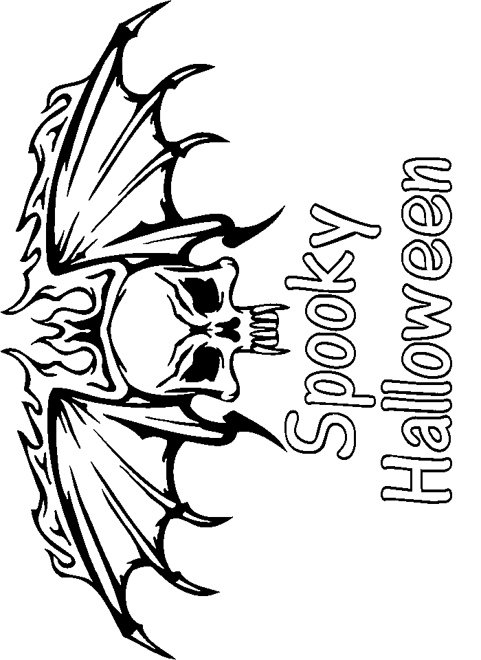 Scary Halloween Coloring Pics