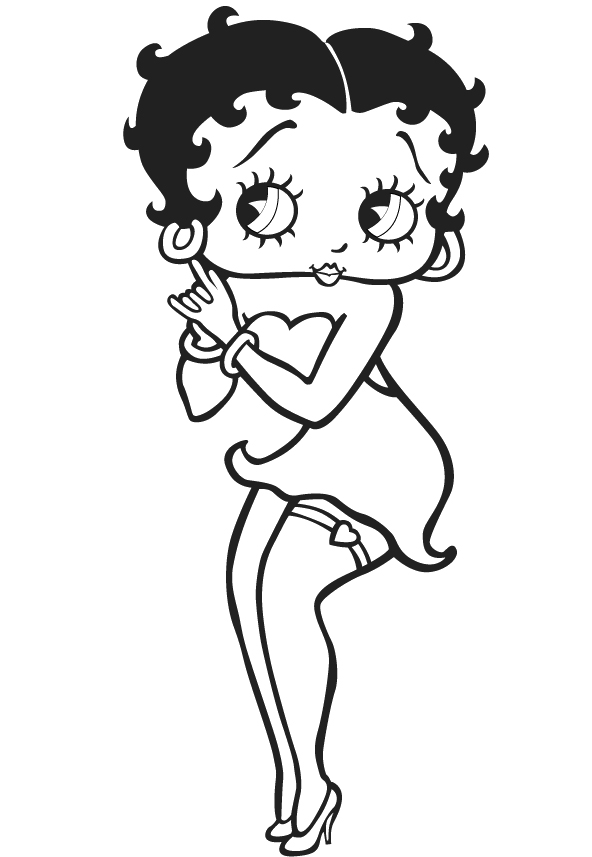 Betty Boop Coloring Pages To print - Betty Boop Coloring Pages ...