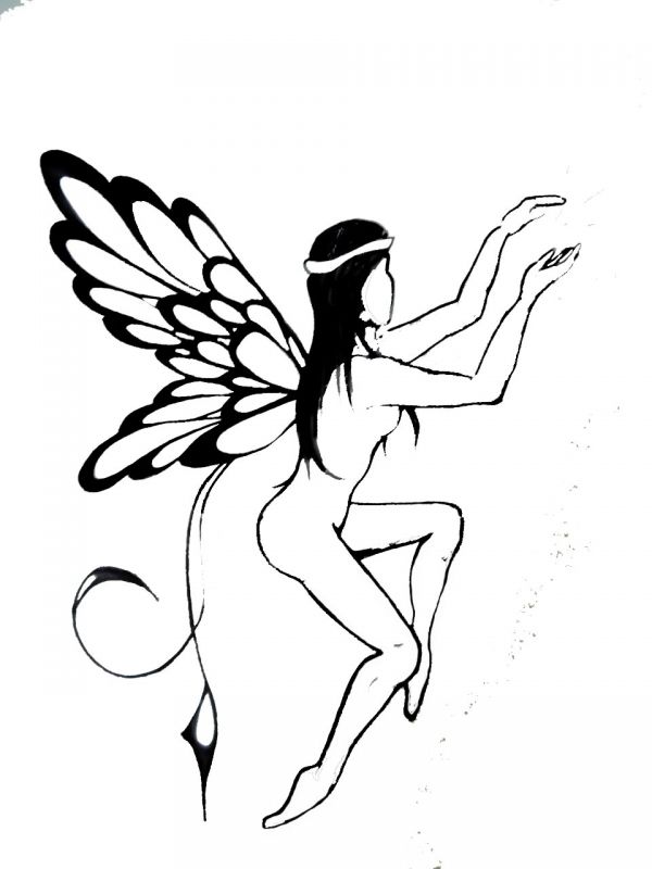 Pretty fairy tattoo design