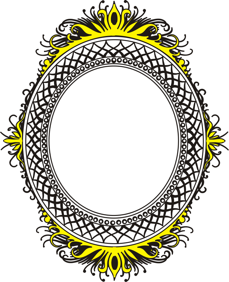Oval frame small clipart 300pixel size, free design