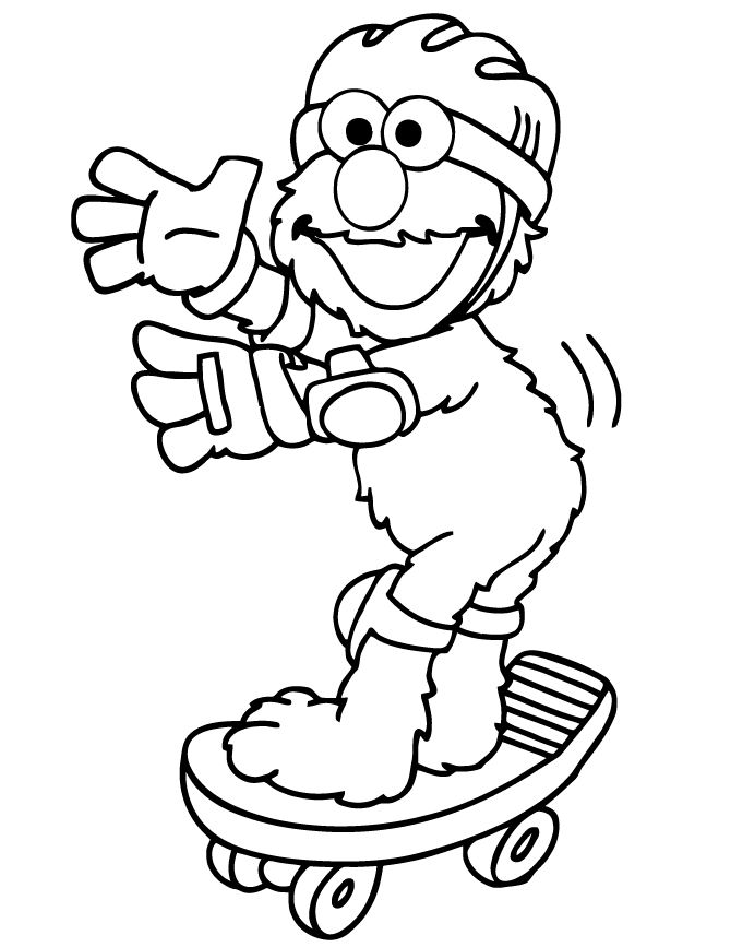 ride a skateboard Colouring Pages (page 3)