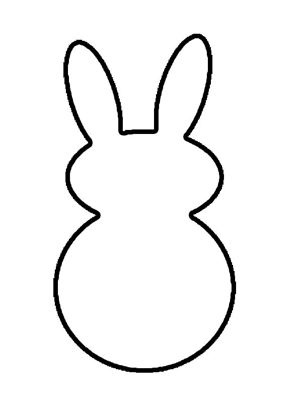 BUNNY OUTLINE | bunny_shape_outline | Baby shower | Pinterest