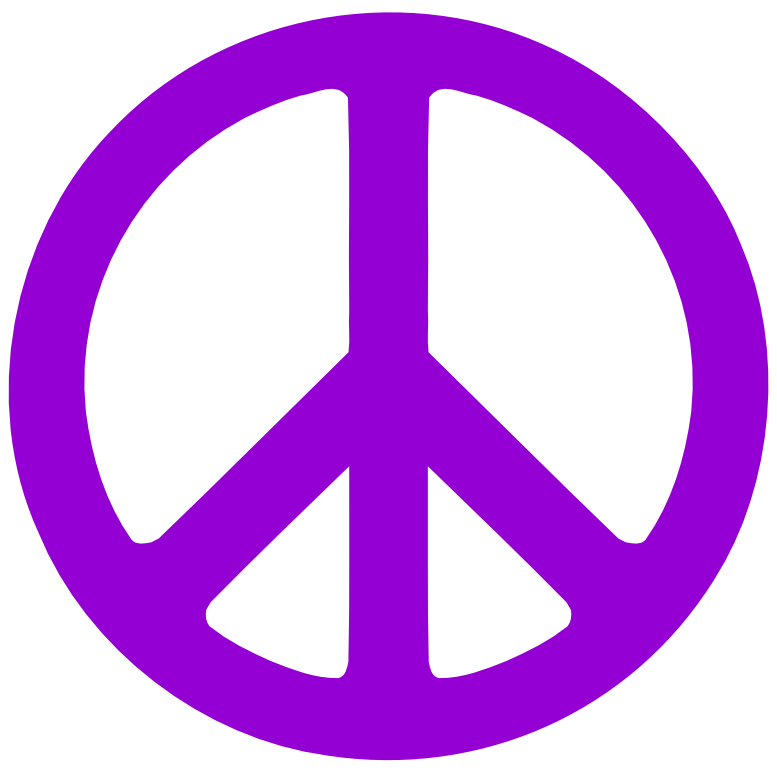 Dark Violet Peace Symbol 1 dweeb peacesymbol.org Peace Symbol ...