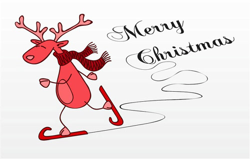 Rudolf the Reindeer Cartoon for Christmas | vector christmas