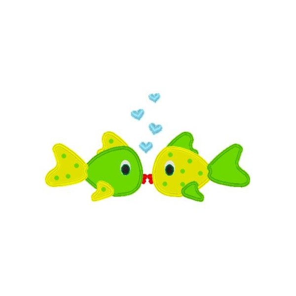 Kissing Fish Mega Hoop Design - NobbieNeezKids