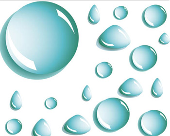 3D Water Drops Vector Illustrations - eps ai vector