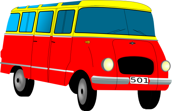 Nysa 501 Mikrobus clip art - vector clip art online, royalty free ...