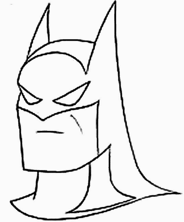 Printable batman-head-coloring-page - Coloringpagebook.com