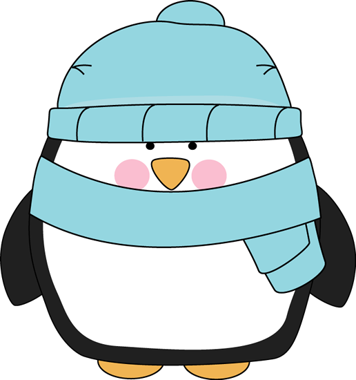 Cute Winter Penguin Clip Art - Cute Winter Penguin Image
