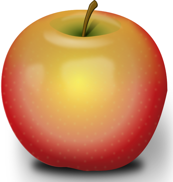 Photorealistic Red Apple clip art - vector clip art online ...