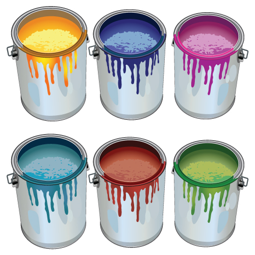 Quality Graphic Resources: Paint Cans - Vector