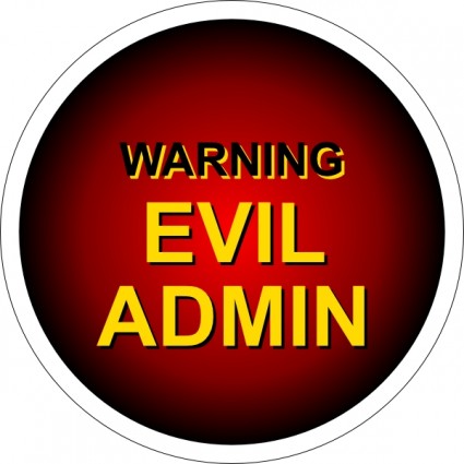 Evil Admin Warning clip art Vector clip art - Free vector for free ...