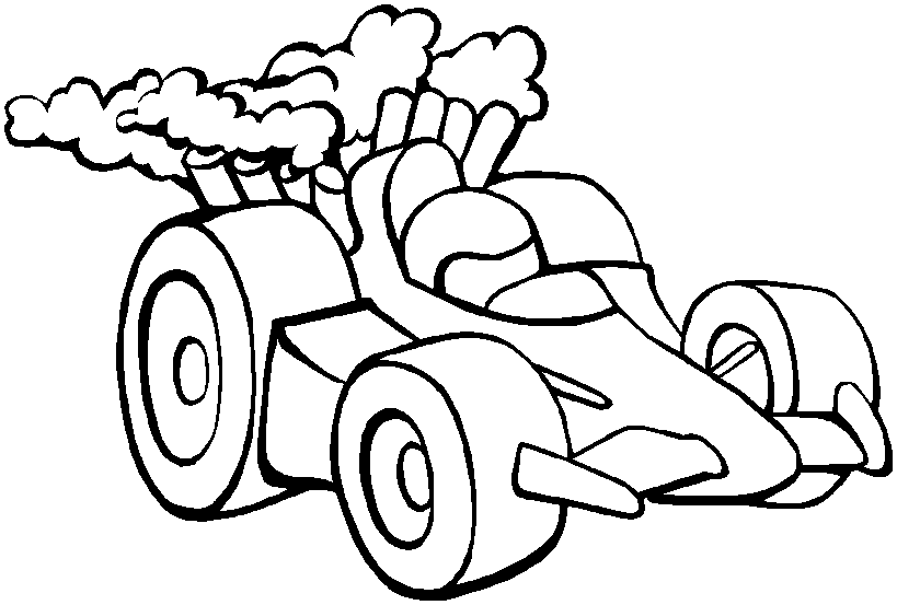 Cartoon Race Cars Black And White Images & Pictures - Becuo