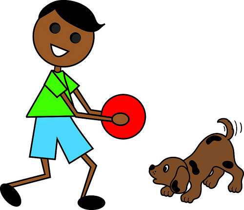 Clip Art Illustration of a Cartoon Mexican Boy Playing with His ...