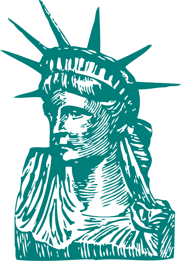 Statue of Liberty detail - vector Clip Art