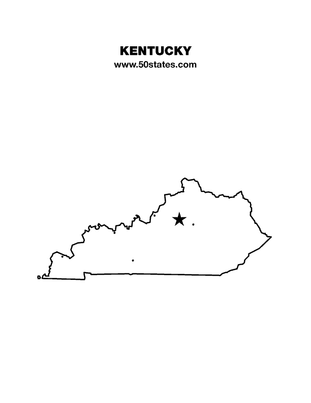 Blank printable kentucky map Mike Folkerth - King of Simple ...