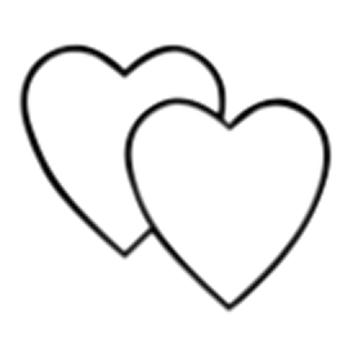 Double-Heart Design Stamp, 6.5mm Character - ClipArt Best ...