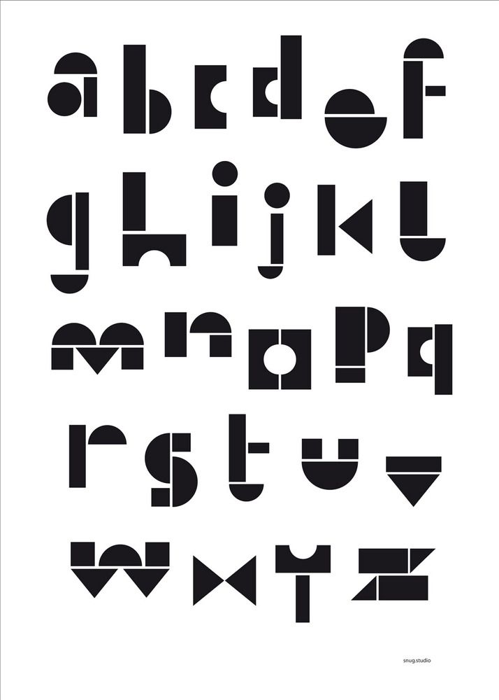 Poster: Alfabet med træklodser | For the Home | Pinterest