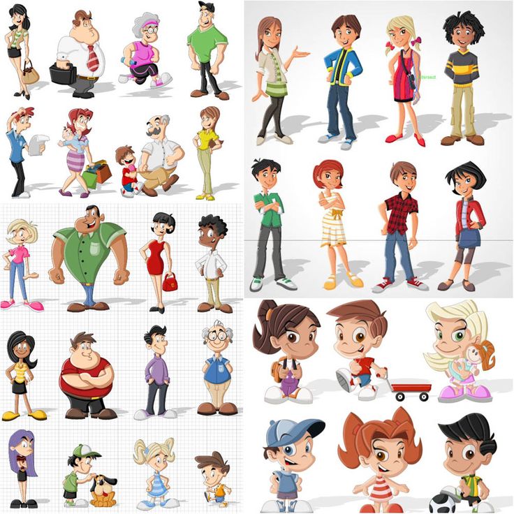 Cartoon-people-vector.jpg (1000×1000) | Drawings | Pinterest