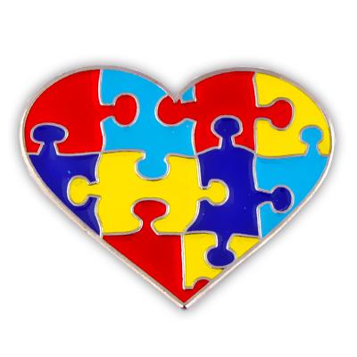 Autism Puzzle Pin Heart | PuzzleWarehouse.com