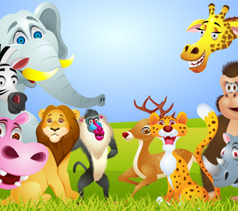 jungle animals images cartoon - Funny Family Wallpaper